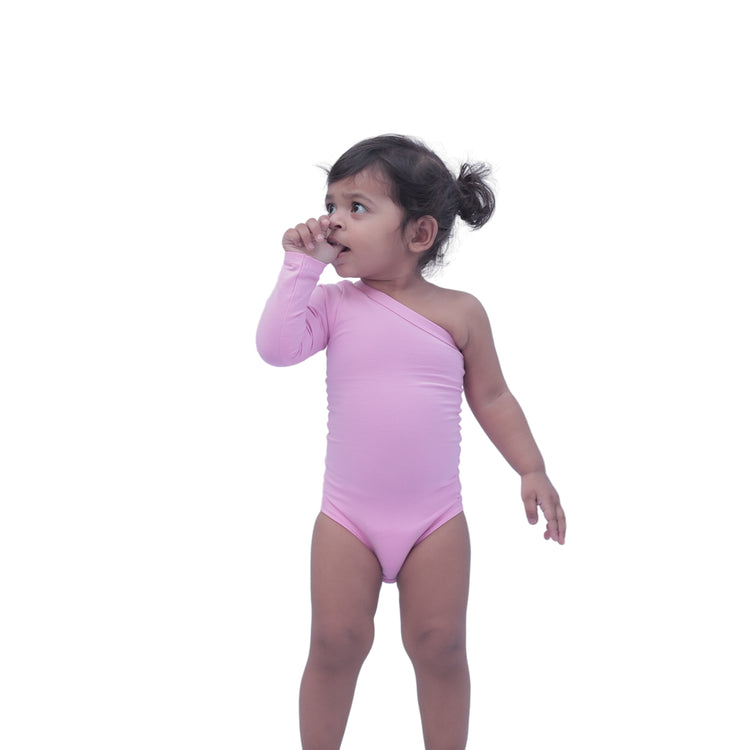 One Sleeve Bodysuit - Bubblegum