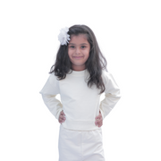 Terry Crop Sweatshirt - Coconut